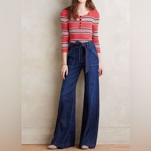 7 for All Mankind Belted Palazzo Jeans - Size 27 -Perfect and Rare Find